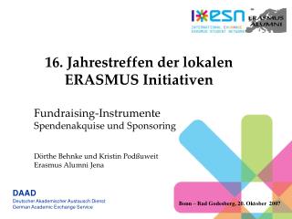 16. Jahrestreffen der lokalen ERASMUS Initiativen