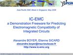 IC-EMC a Demonstration Freeware for Predicting Electromagnetic Compatibility of Integrated Circuits