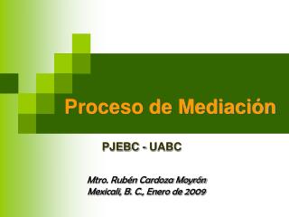 Proceso de Mediación