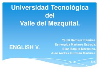 ENGLISH V.