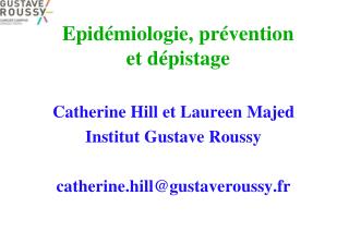 Epidémiologie, prévention et dépistage