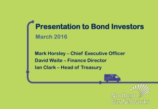 Presentation to Bond Investors