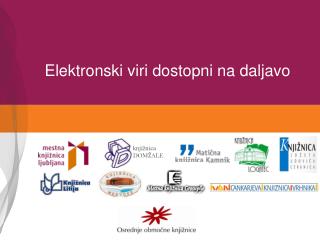 Elektronski viri dostopni na daljavo