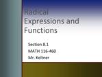 Radical Expressions and Functions