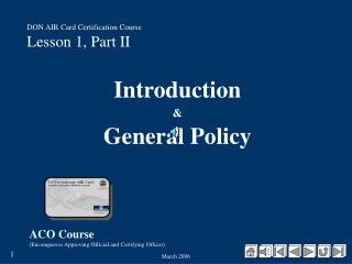 DON AIR Card Certification Course Lesson 1, Part II