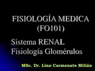 FISIOLOGÍA MEDICA (FO101)