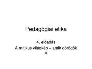 Pedagógiai etika