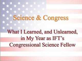 Science &amp; Congress