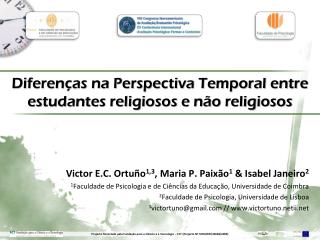 Diferenças na Perspectiva Temporal entre estudantes religiosos e não religiosos