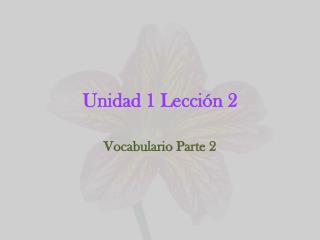 Unidad 1 Lección 2