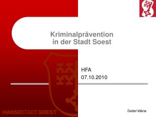 Kriminalprävention in der Stadt Soest