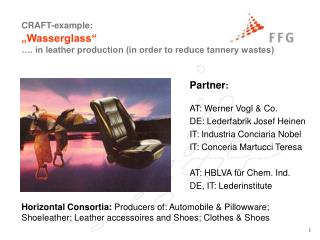 Partner :	 AT: Werner Vogl &amp; Co. DE: Lederfabrik Josef Heinen IT: Industria Conciaria Nobel