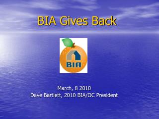 BIA Gives Back