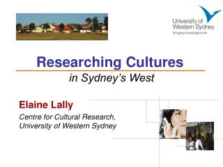 Researching Cultures in Sydney’s West