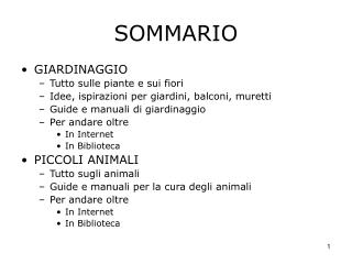 SOMMARIO