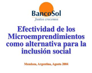 Efectividad de los Microemprendimientos como alternativa para la inclusión social