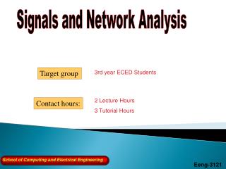 Signals and Network Analysis