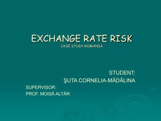 EXCHANGE RATE RISK CASE STUDY ROMANIA