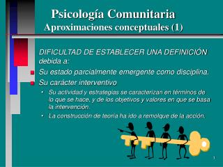 Psicología Comunitaria Aproximaciones conceptuales (1)