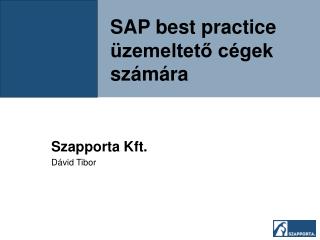 SAP best practice üzemeltető cégek számára