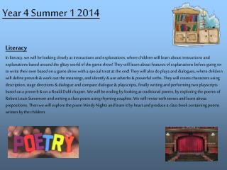 Year 4 Summer 1 2014