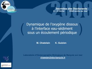 Dynamique de l’oxygène dissous