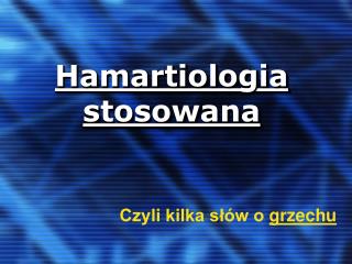 Hamartiologia stosowana