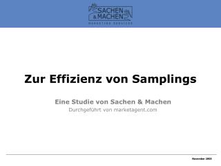 Zur Effizienz von Samplings