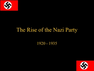 The Rise of the Nazi Party