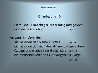 Gerichte Gottes