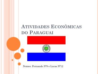 Atividades Econômicas do Paraguai