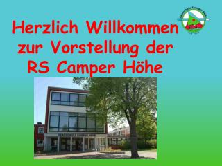 Herzlich Willkommen zur Vorstellung der RS Camper Höhe