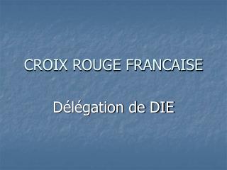 CROIX ROUGE FRANCAISE