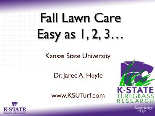 Fall Lawn Care Easy as 1, 2, 3…