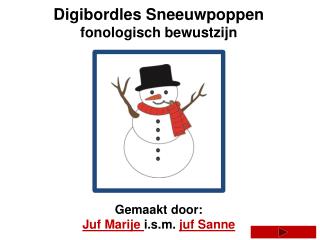 Digibordles Sneeuwpoppen fonologisch bewustzijn