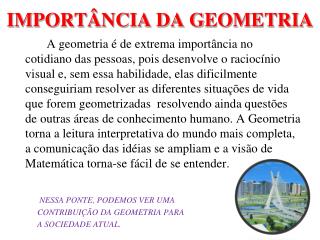 IMPORTÂNCIA DA GEOMETRIA