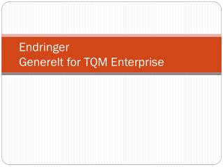 Endringer Generelt for TQM Enterprise