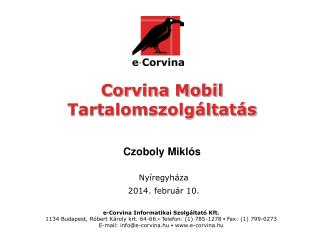 Corvina Mobil Tartalomszolgáltatás