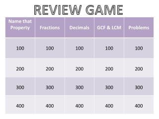REVIEW GAME