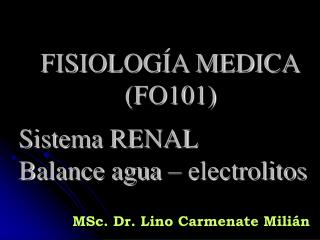 FISIOLOGÍA MEDICA (FO101)