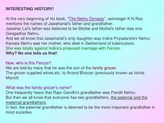 Why is it then, no where, we find Rajiv Gandhi's paternal grandfather's name?
