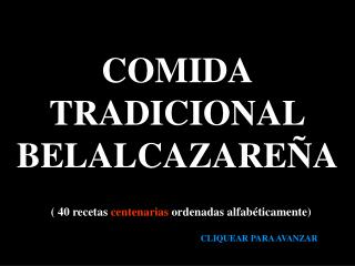 COMIDA TRADICIONAL BELALCAZAREÑA