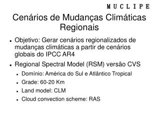Cenários de Mudanças Climáticas Regionais