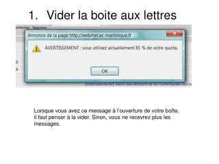 Vider la boite aux lettres