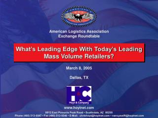 What’s Leading Edge With Today’s Leading Mass Volume Retailers?
