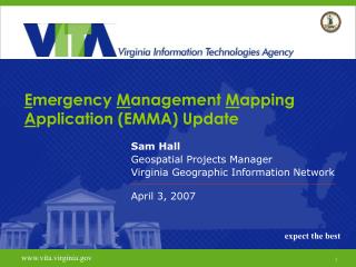 E mergency M anagement M apping A pplication (EMMA) Update