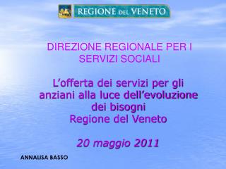 DIREZIONE REGIONALE PER I SERVIZI SOCIALI