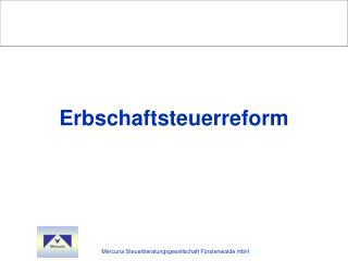 Erbschaftsteuerreform