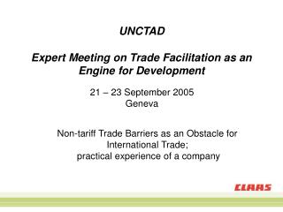 UNCTAD Expert Meeting on Trade Facilitation as an Engine for Development