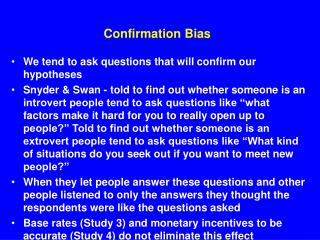 Confirmation Bias